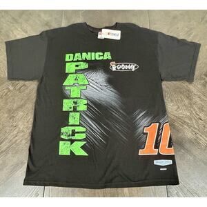 Brand New Danica Patrick # 10 Nascar Black Go Daddy T-shirt Men's Size XL NWT